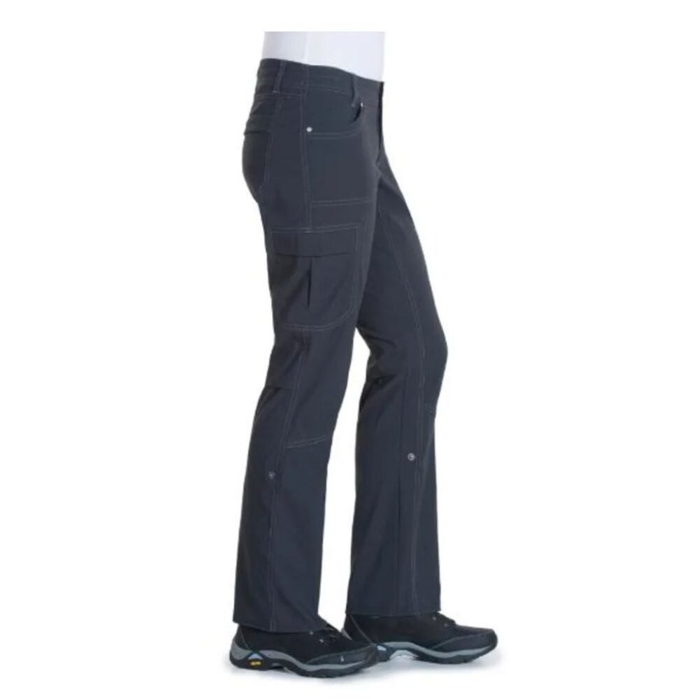 NWT Kuhl Kliffside Air Cargo Pants Women's 10 Black Cargo Vented Nylon MSRP$89 - Picture 2 of 14